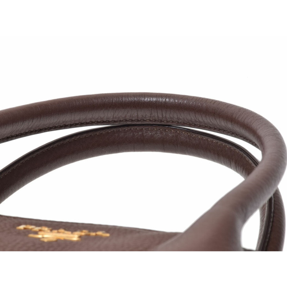 Prada Tote Calfskin Daino Bag Brown Vitello - Picture 4 of 11